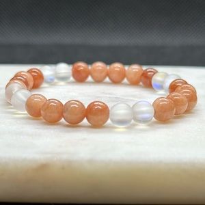 Sunstone Healing Crystal Bracelet - Handmade